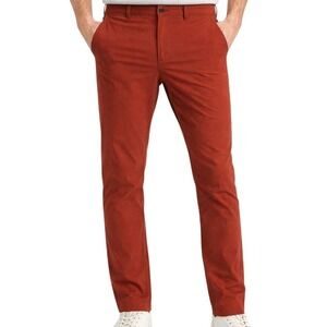 Lululemon ABC Classic Fit 5 Pocket Pants Mens 33x32 Rust Orange Warpstreme